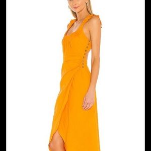 Free People At Dusk Midi Dress Poppy Field M